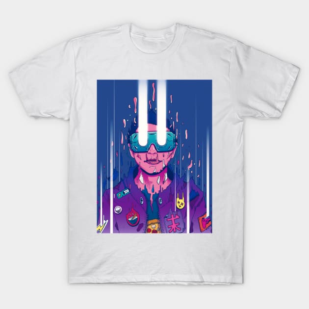 Cyberpunk afterlife soul transmission! T-Shirt by PowKapowCreations